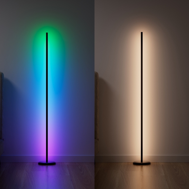 Floor Lamp Corner Gradient Lighting Integrated LED Slender Pole