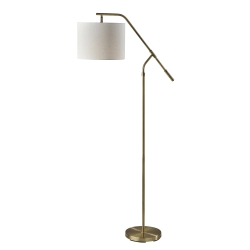 Floor Lamp Dual Adjustable Shades All-White Finish Task