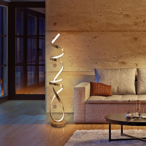 Floor Lamp Gold Five-Arm Arched LED Sculptural Living Room