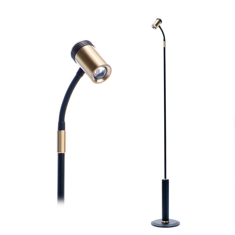 Floor Lamp LED Ring Head Circular Adjustable Metal Task Light