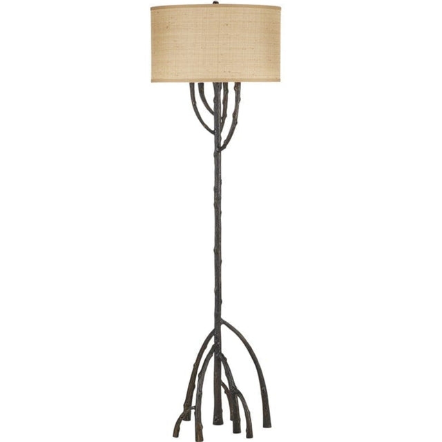 Floor Lamp Mangrove Base Textured Finish Tripod Organic Silhouette
