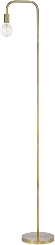 Floor Lamp Matte Brass Exposed Bulb Modern Minimalist Design Slender