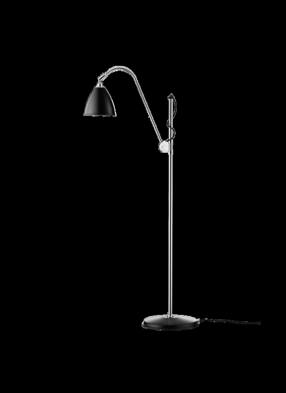 Floor Lamp Mid-Century Adjustable Arm Polished Silver Task Light