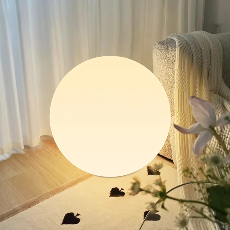 Floor Lamp Minimalist Large Scale Glowing Spherical Orb LED