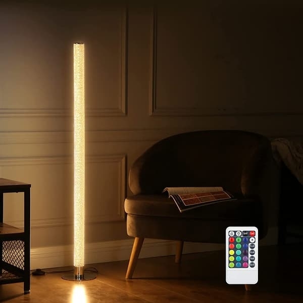 Floor Lamp Minimalist RGB Corner Fit Black Matte Finish