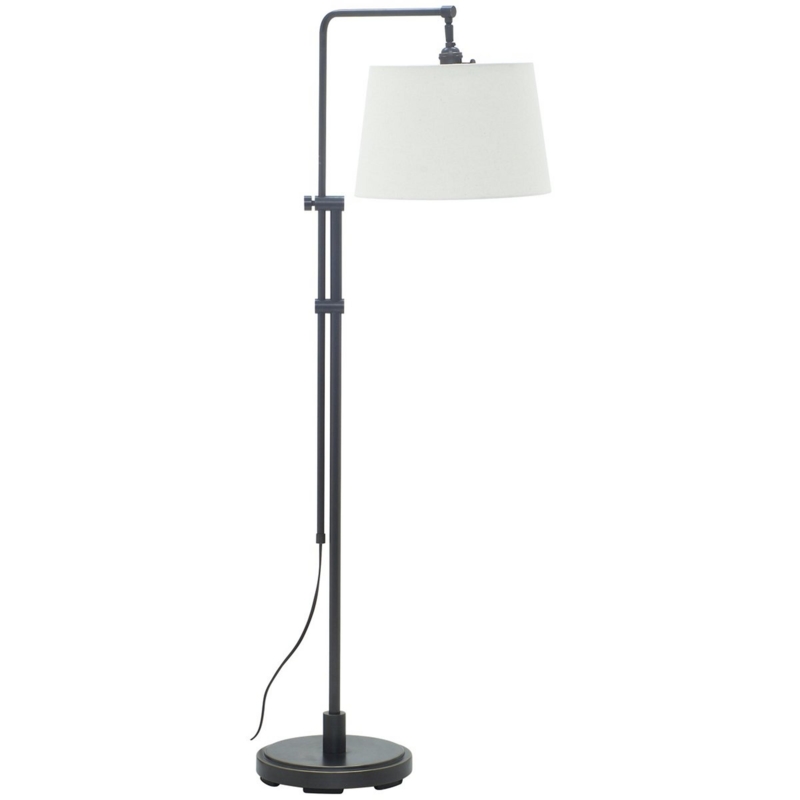 Floor Lamp Oil Rubbed Bronze Adjustable Swing Arm with Tapered Shade