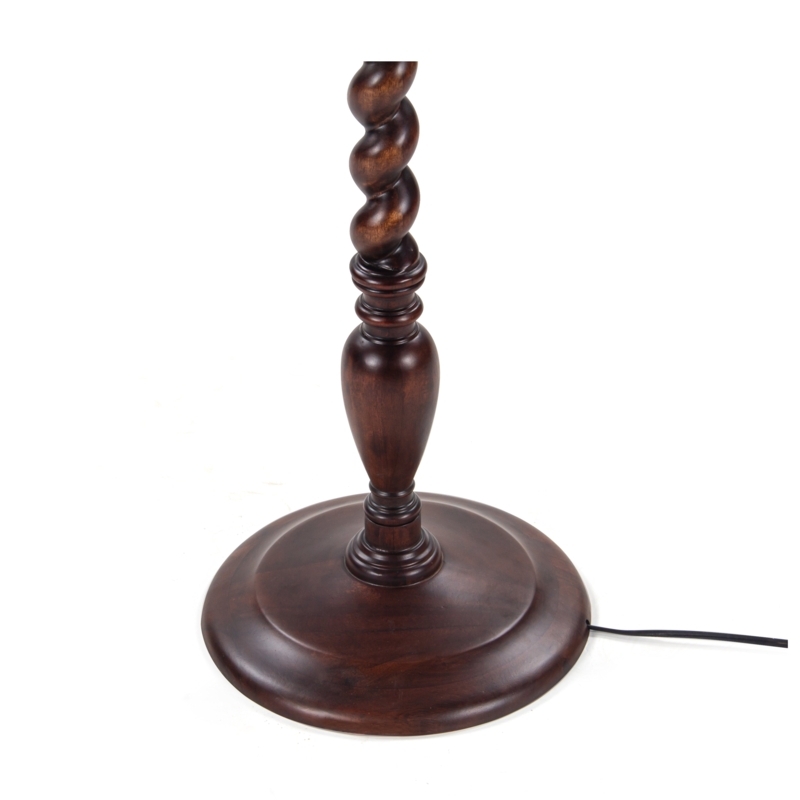 Floor Lamp Organic Modern Sculptural Silhouette Twisted Wood Base