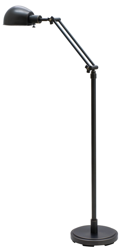 Floor Lamp Pharmacy Shade Telescoping Pole Dark Bronze Brass Finish