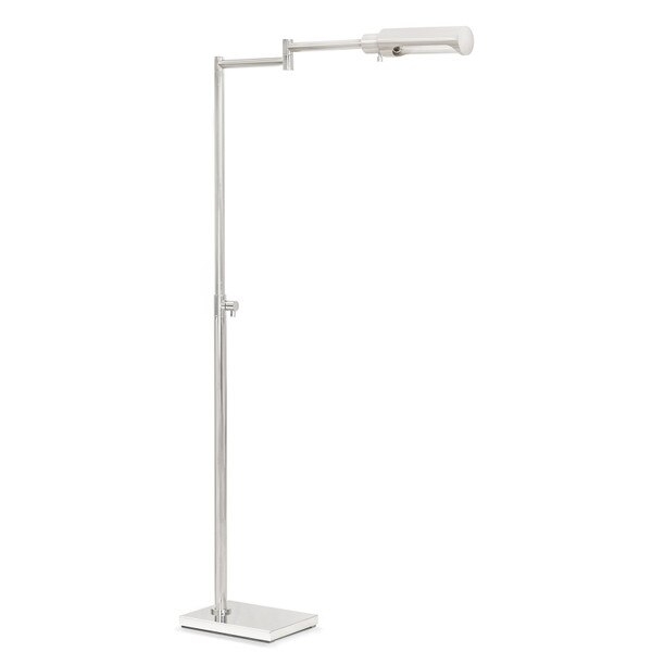 Floor Lamp Polished Nickel Boom Arm Adjustable Task Light