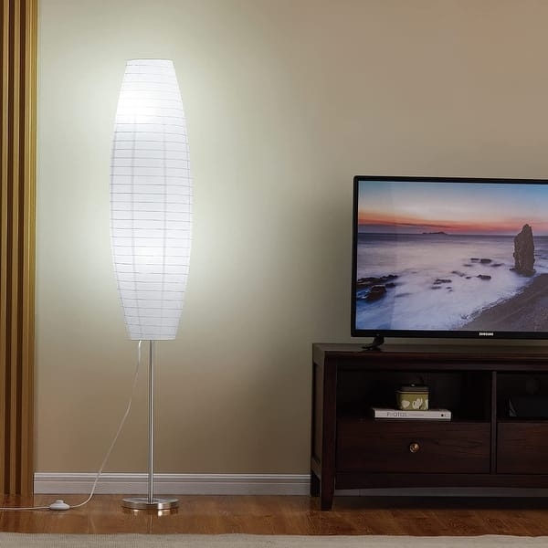 Floor Lamp RGB LED Column Cylindrical Silhouette Remote Control