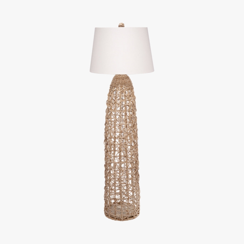 Floor Lamp Sculptural Stone Base Porous Texture Organic Modern