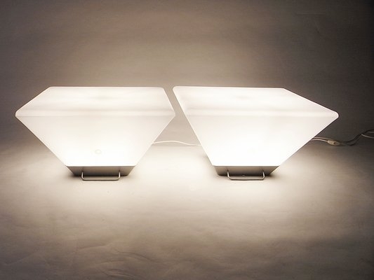 Floor Lamp Set of 2 Sliding Shade Monochromatic White