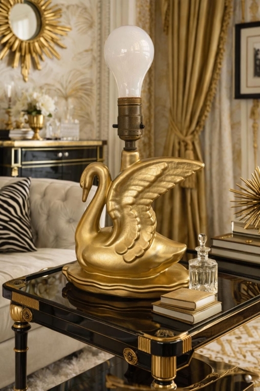 Floor Lamp Stacked Crystal Spheres Brass Finish Transitional