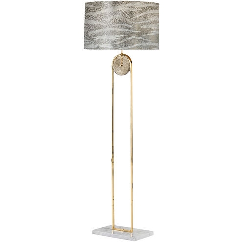 Floor Lamp Tiered Design Crystal LED Blocks Polished Finish Luxury