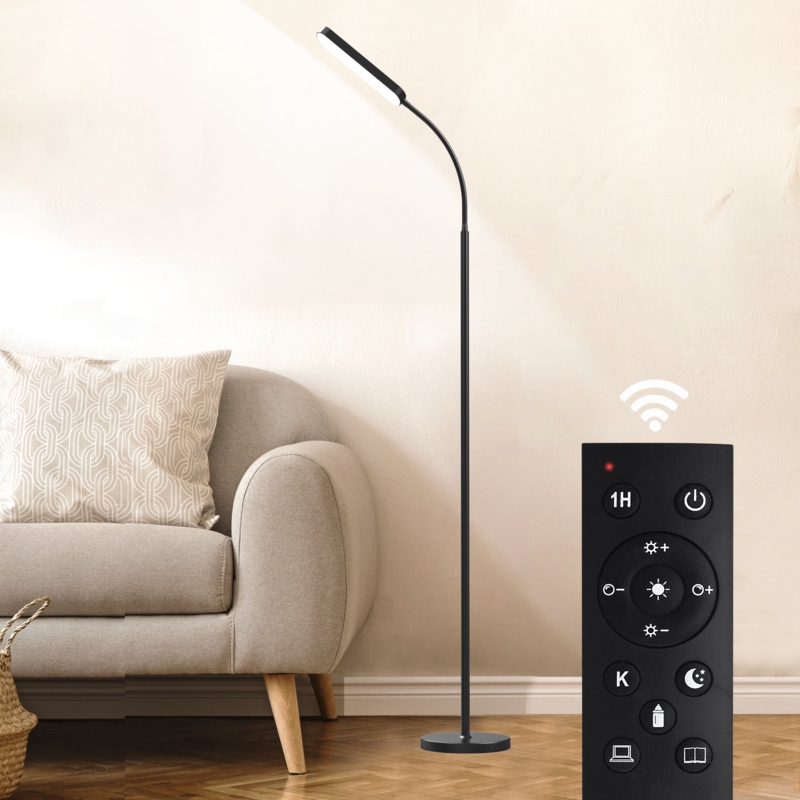 Floor Lamp Ultra Slim Disc Head Adjustable LED Task Light