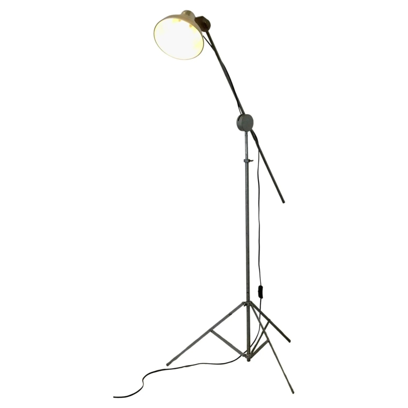 Floor Lamp Vintage Pharmacy Shade Telescopic Pole Antique Bronze