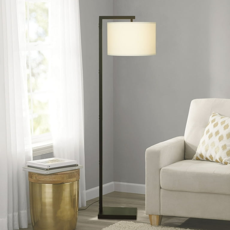 Floor Lamp with Curved Dome Shade and Slim Silhouette, Minimalist Style