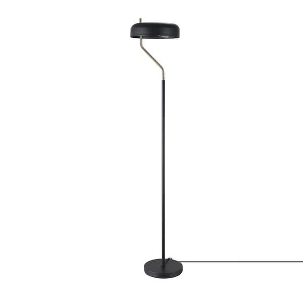 Floor Lamp with Dimmer Switch and Antique Brass Accents