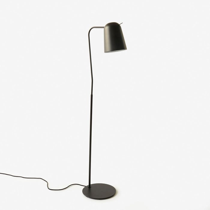 Floor Lamp with Sculptural Silhouette and Adjustable Shade