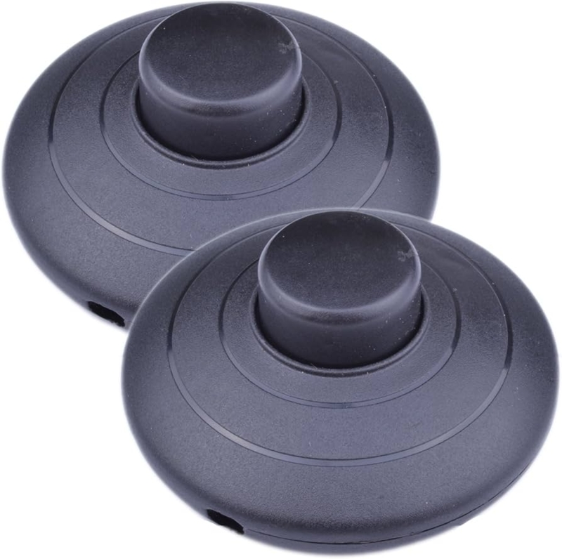 Foot Pedal Switch with Round Silhouette White Finish Inline Design