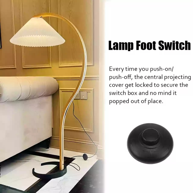 Foot Switch with Foot Activation Matte Black Finish Circular Form