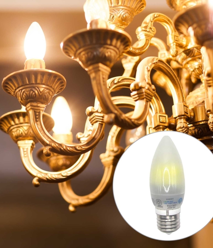 Frosted Light Bulb B11 Torpedo Shape E26 Base Soft Diffuse