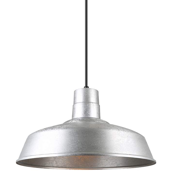 Galvanized Metal Pendant Light | Industrial Warehouse