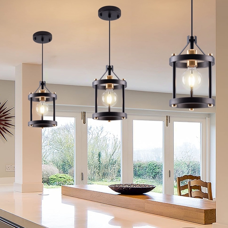 Geometric Open Frame Pendant Set Modern Farmhouse Island Lighting