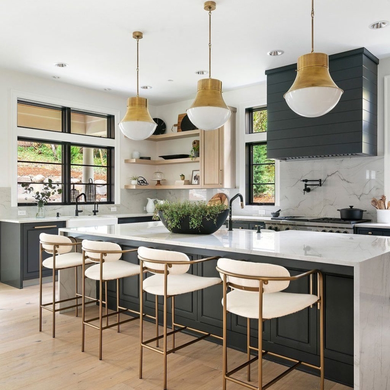 Glass Pendant Light Bell Shape over Vessel Sink