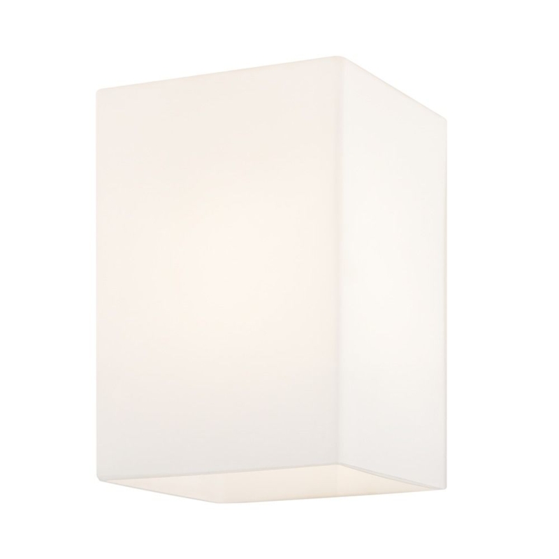 Glass Shade Square Satin White Frosted Finish Modern