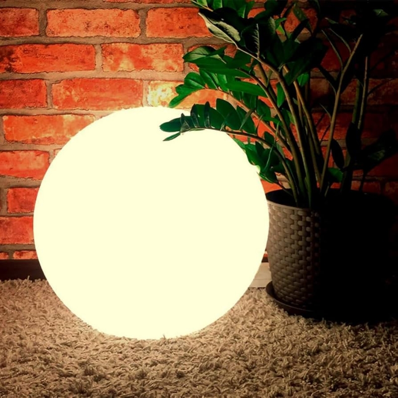 Globe Lamp Cordless Rechargeable Sphere Frosted White Minimalist Orb