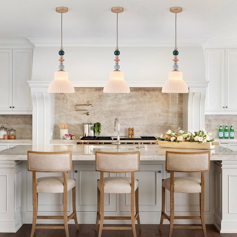Globe Pendant Light, Milk White Glass with Gold Mid-Century Hardware