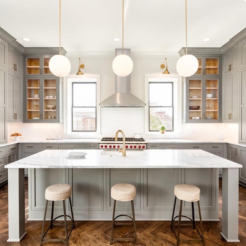 Globe Pendant Light Polished Cap, Opaque White Sphere 12 Inch