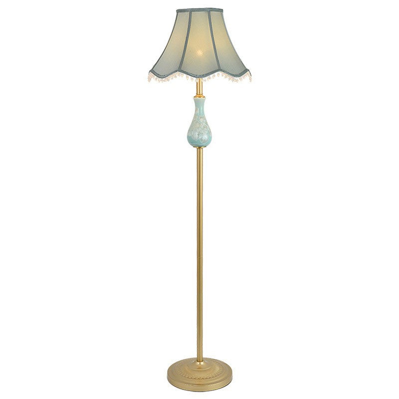 Gold Floor Lamp with Marble Base, Classic Accent Lamp for Living Room