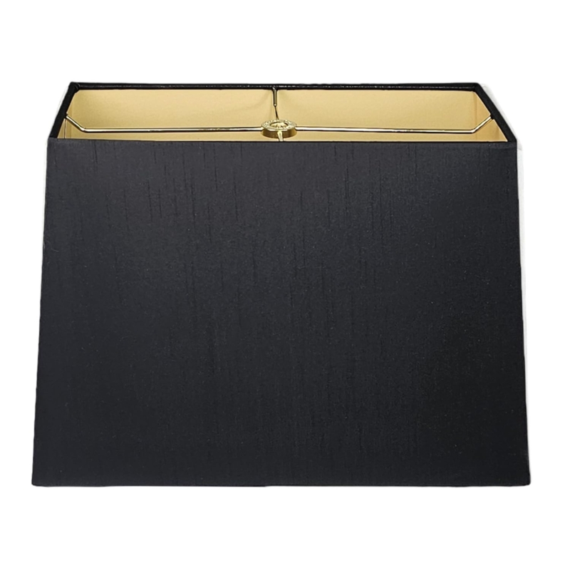 Gold Interior Rectangular Lamp Shade Black Hardback Spider
