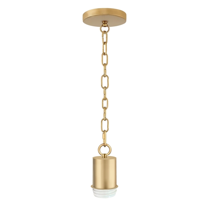 Gold Pendant Light Kit with Adjustable Chain and Polished Finish