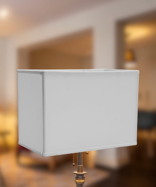 Hardback Rectangular Drum Lampshade Linen Minimalist