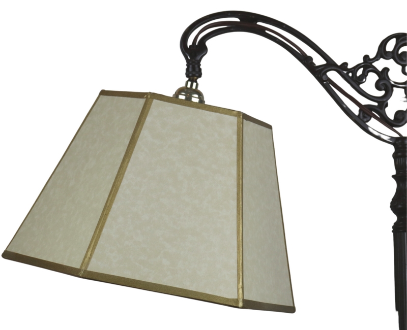 Hexagonal Lamp Shade Hardback Gold Lining Uno Fitter