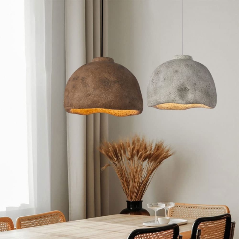 Imitation Cement Dome Pendant Light Textured Industrial Minimalist