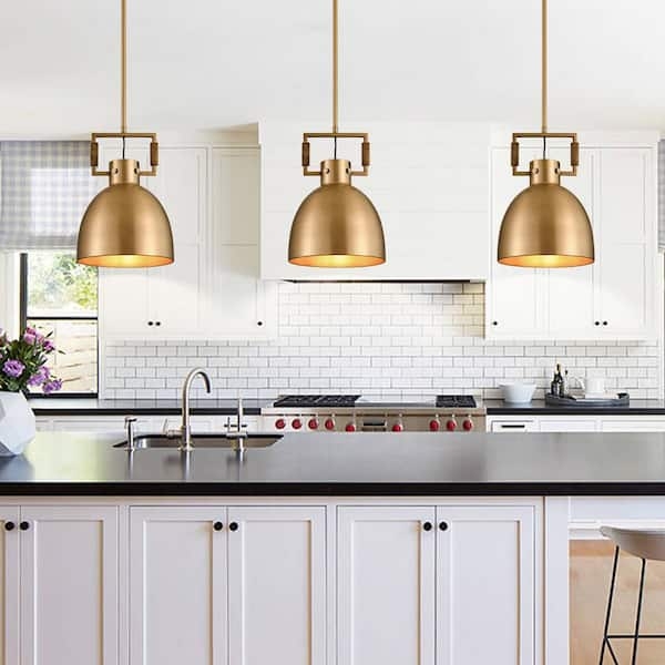 Industrial Dome Pendant Light with Rugged Chain Hardware Suspension