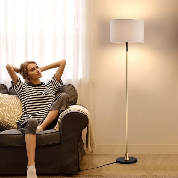 Industrial Floor Lamp Black Metal Adjustable Height Reading Corner