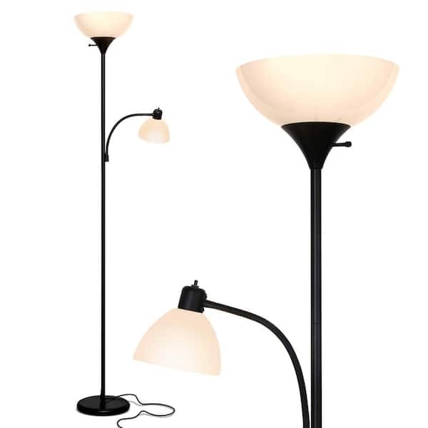 Industrial Floor Lamp With Reading Light Dual Light Configuration