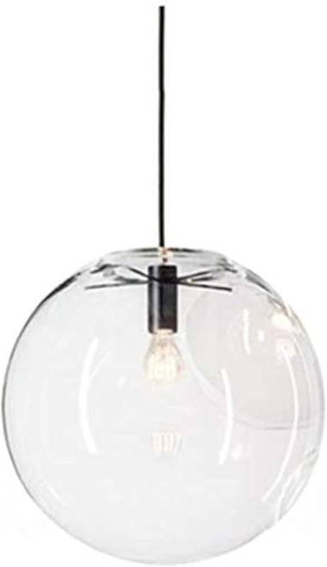 Industrial Pendant Light with Globe Shade and Exposed Filament Bulb
