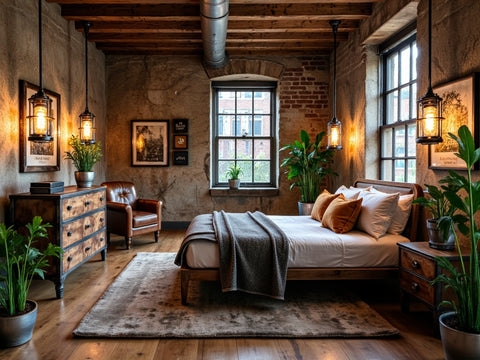 Industrial Pendant Lights Matte Black for Bedside Lighting