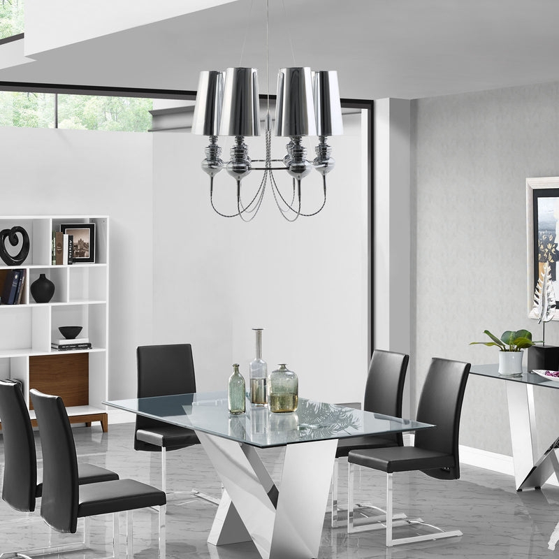 Intricate Metal Branch Chandelier with Polished Finish Tapestry Frame