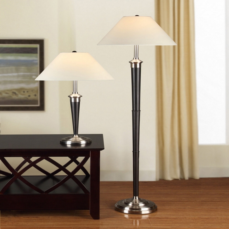 Lamp Set | Matching Pair, Brushed Steel Arches, Coordinated Living Room