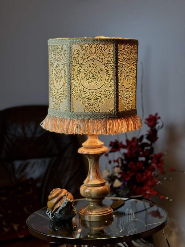 Lamp Shade Abstract Graphic Print Linen Texture Retro Geometric