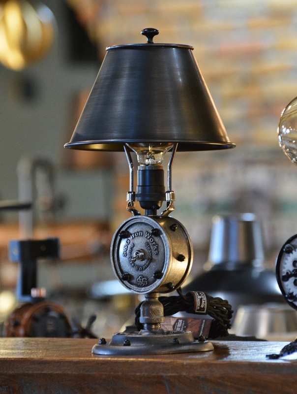 Lamp Shade: Antique Steel Shallow Cone Pendant Light