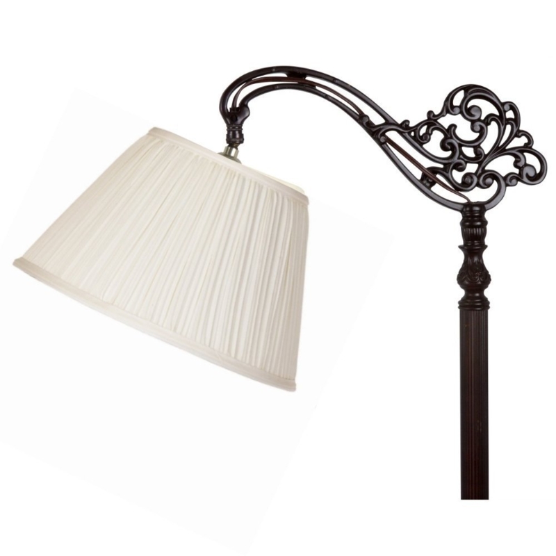 Lamp Shade Bell Silhouette, Fine Pleating, Eggshell Cream