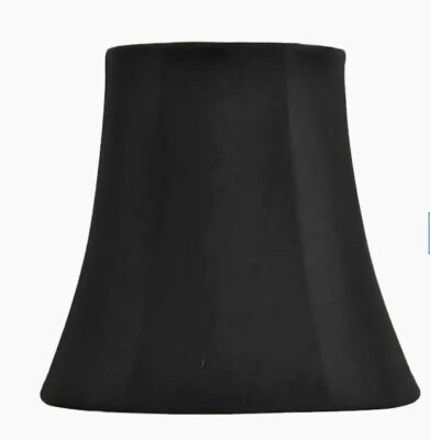 Lamp Shade Black Satin Finish Empire Clip On Tapered XS Size